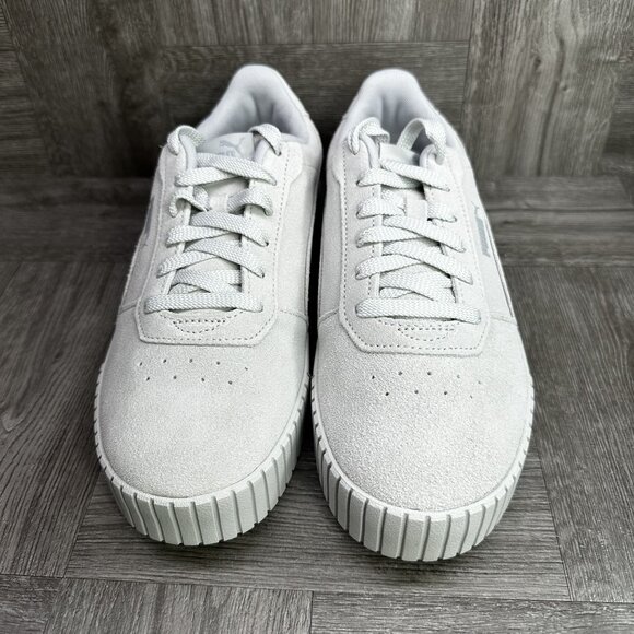 Puma Carina 2.0 Women's size 10 Suede Light Grey Casual Shoes - Picture 3 of 8
